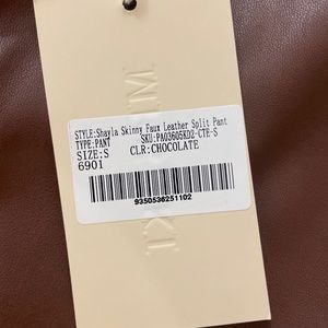 Faux leather pant